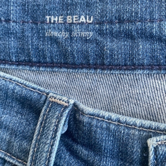 AG Adriano Goldschmied The Beau Slouchy Skinny Destroyed Jeans Size 29 - Picture 8 of 11